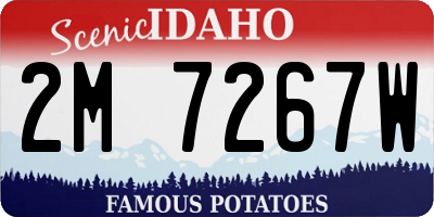ID license plate 2M7267W