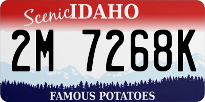 ID license plate 2M7268K