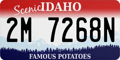 ID license plate 2M7268N