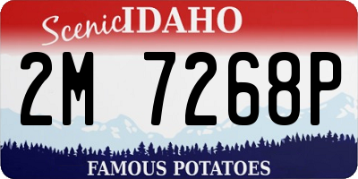 ID license plate 2M7268P