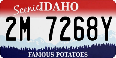 ID license plate 2M7268Y