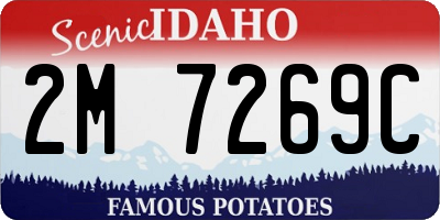 ID license plate 2M7269C