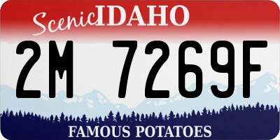 ID license plate 2M7269F
