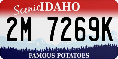 ID license plate 2M7269K