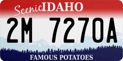ID license plate 2M7270A