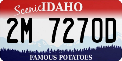 ID license plate 2M7270D