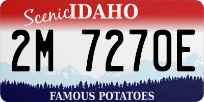 ID license plate 2M7270E