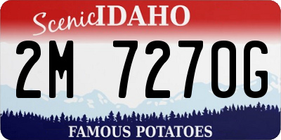 ID license plate 2M7270G
