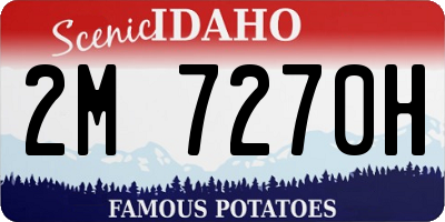 ID license plate 2M7270H
