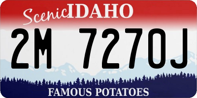 ID license plate 2M7270J