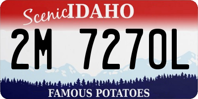 ID license plate 2M7270L
