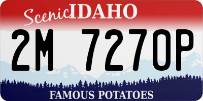 ID license plate 2M7270P