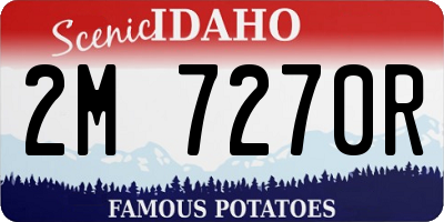 ID license plate 2M7270R