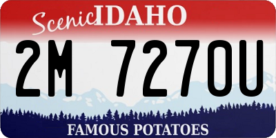 ID license plate 2M7270U