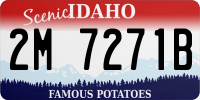ID license plate 2M7271B