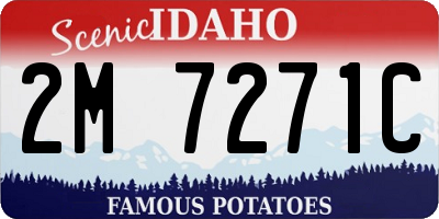 ID license plate 2M7271C