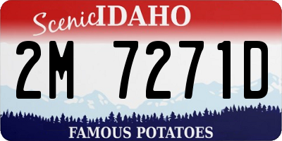 ID license plate 2M7271D