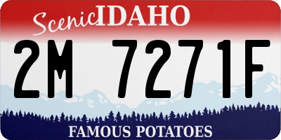 ID license plate 2M7271F