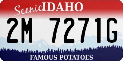 ID license plate 2M7271G