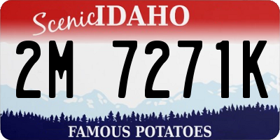 ID license plate 2M7271K
