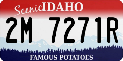 ID license plate 2M7271R