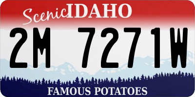 ID license plate 2M7271W