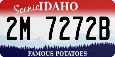 ID license plate 2M7272B