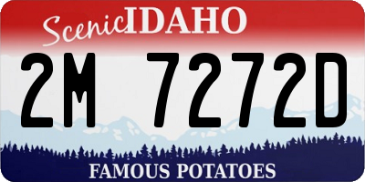 ID license plate 2M7272D