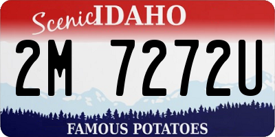 ID license plate 2M7272U