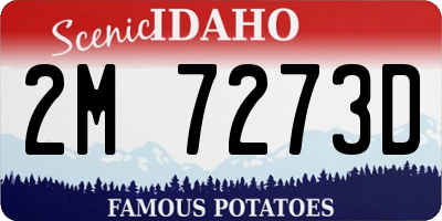 ID license plate 2M7273D