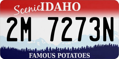 ID license plate 2M7273N