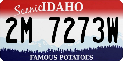 ID license plate 2M7273W