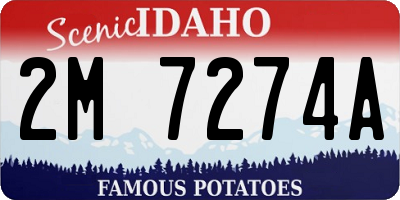 ID license plate 2M7274A