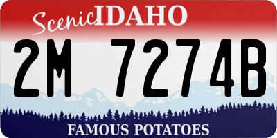 ID license plate 2M7274B