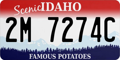 ID license plate 2M7274C