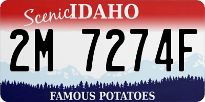 ID license plate 2M7274F