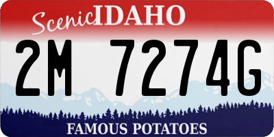 ID license plate 2M7274G