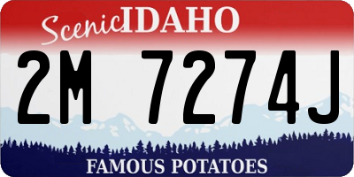 ID license plate 2M7274J