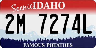 ID license plate 2M7274L