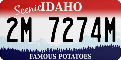 ID license plate 2M7274M