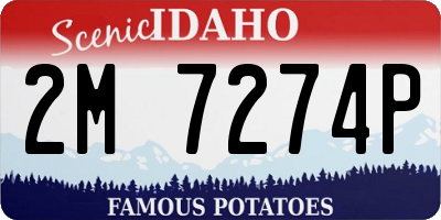 ID license plate 2M7274P