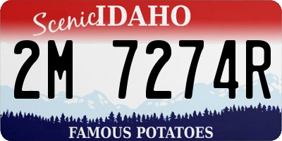 ID license plate 2M7274R