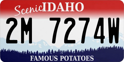 ID license plate 2M7274W