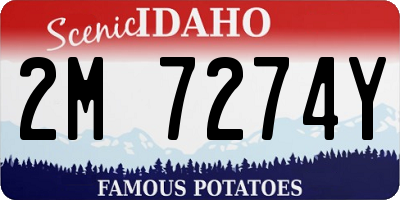 ID license plate 2M7274Y