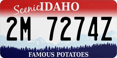 ID license plate 2M7274Z