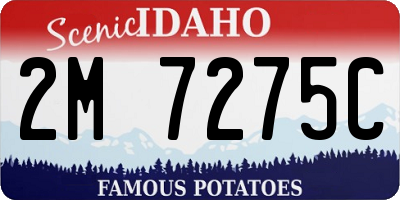 ID license plate 2M7275C