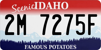 ID license plate 2M7275F