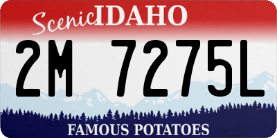 ID license plate 2M7275L