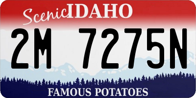 ID license plate 2M7275N