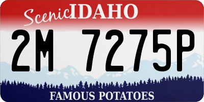 ID license plate 2M7275P